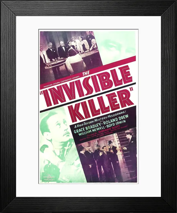 Framed Print : THE INVISIBLE KILLER, middle far left: Roland Drew, 1939