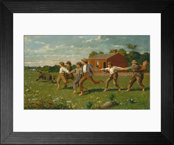 Framed Print : SNAP THE WHIP, by Winslow Homer, 1872, American painting, oil on canvas Framed Print : SNAP THE WHIP, by Winslow Homer, 1872, American painting, oil on canvas