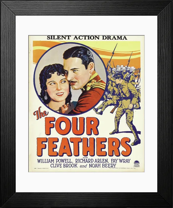 Framed Print : THE FOUR FEATHERS, US poster art, from left: Fay Wray, Richard Arlen, 1929
