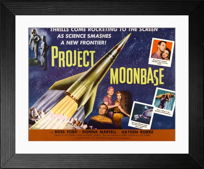 Framed Print : PROJECT MOON BASE, (aka PROJECT MOONBASE), poster art, 1953 Framed Print : PROJECT MOON BASE, (aka PROJECT MOONBASE), poster art, 1953