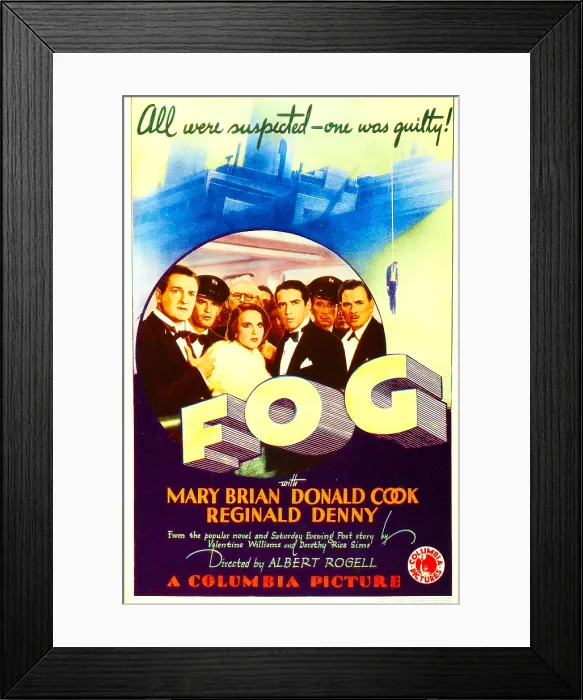 Framed Print : FOG, center: Mary Brian, right of center: Donald Cook, far right: Reginald Denny on midget window card, 1933 Framed Print : FOG, center: Mary Brian, right of center: Donald Cook, far right: Reginald Denny on midget window card, 1933