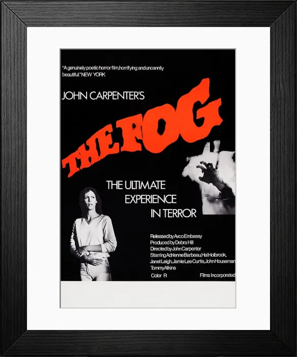 Framed Print : THE FOG, US poster art, Jamie Lee Curtis, 1980. AVCO Embassy Pictures / courtesy Everett Collection