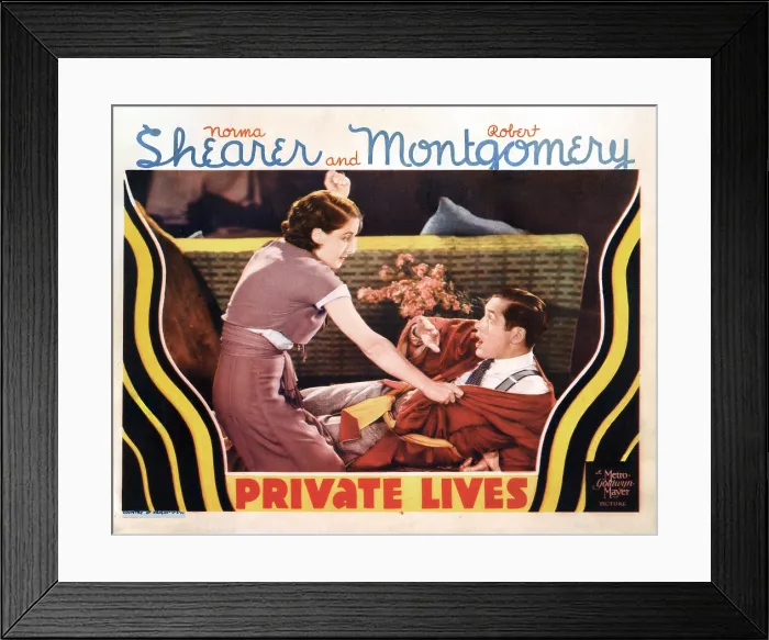 Framed Print : PRIVATE LIVES, from left, Norma Shearer, Robert Montgomery, 1931 Framed Print : PRIVATE LIVES, from left, Norma Shearer, Robert Montgomery, 1931