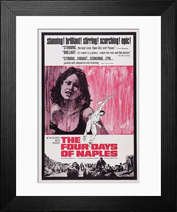 Framed Print : THE FOUR DAYS OF NAPLES, US poster art, Lea Massari, 1962