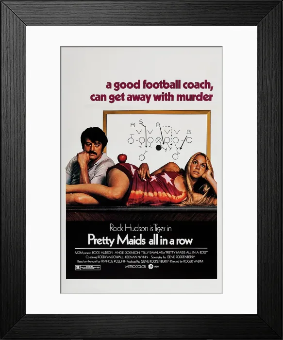 Framed Print : PRETTY MAIDS ALL IN A ROW, US poster art, left: Rock Hudson, 1971