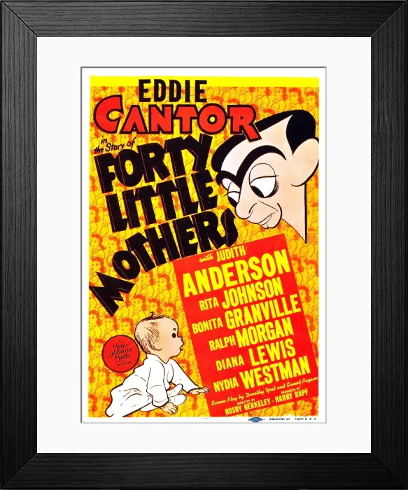 Framed Print : FORTY LITTLE MOTHERS, US poster, Eddie Cantor (top right), 1940