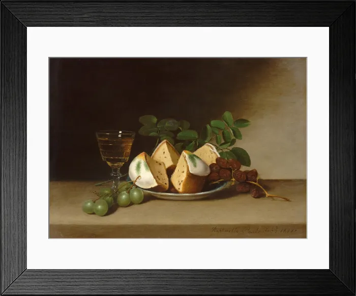 Framed Print : STILL LIFE WITH CAKE, by Raphaelle Peale, 1818, American painting, oil on wood Framed Print : STILL LIFE WITH CAKE, by Raphaelle Peale, 1818, American painting, oil on wood