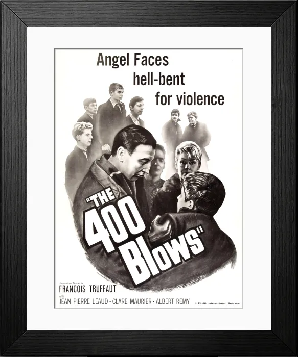 Framed Print : THE 400 BLOWS, (aka LES QUATRE CENTS COUPS), French poster, from left: Albert Remy, Jean-Pierre Leaud, 1959
