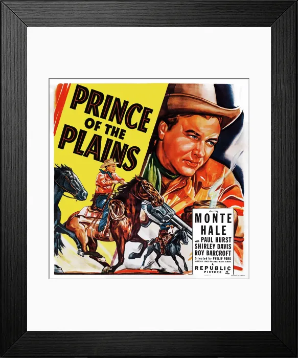 Framed Print : PRINCE OF THE PLAINS, US poster, Monte Hale, 1949