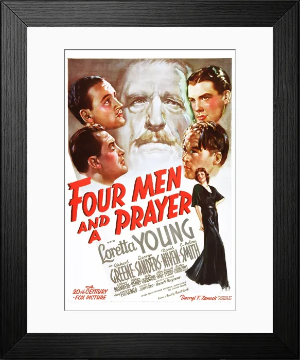 Framed Print : FOUR MEN AND A PRAYER, center: C Framed Print : FOUR MEN AND A PRAYER, center: C