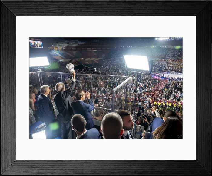 Framed Print : President Joe Biden attends the opening ceremony for the Maccabiah Games, July 14, 2022, in Jerusalem Framed Print : President Joe Biden attends the opening ceremony for the Maccabiah Games, July 14, 2022, in Jerusalem
