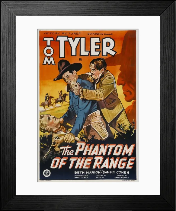 Framed Print : PHANTOM OF THE RANGE, center: Tom Tyler, 1936 Framed Print : PHANTOM OF THE RANGE, center: Tom Tyler, 1936