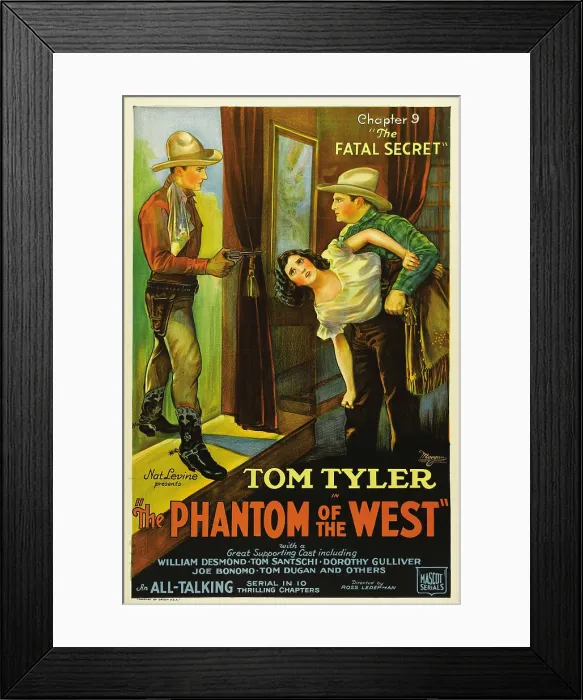 Framed Print : THE PHANTOM OF THE WEST, left: Tom Tyler in Chapter 9: The Fatal Secret, 1931 Framed Print : THE PHANTOM OF THE WEST, left: Tom Tyler in Chapter 9: The Fatal Secret, 1931