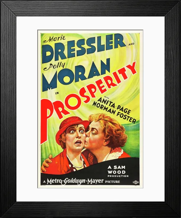 Framed Print : PROSPERITY, from left on US poster art: Polly Moran, Marie Dressler, 1932