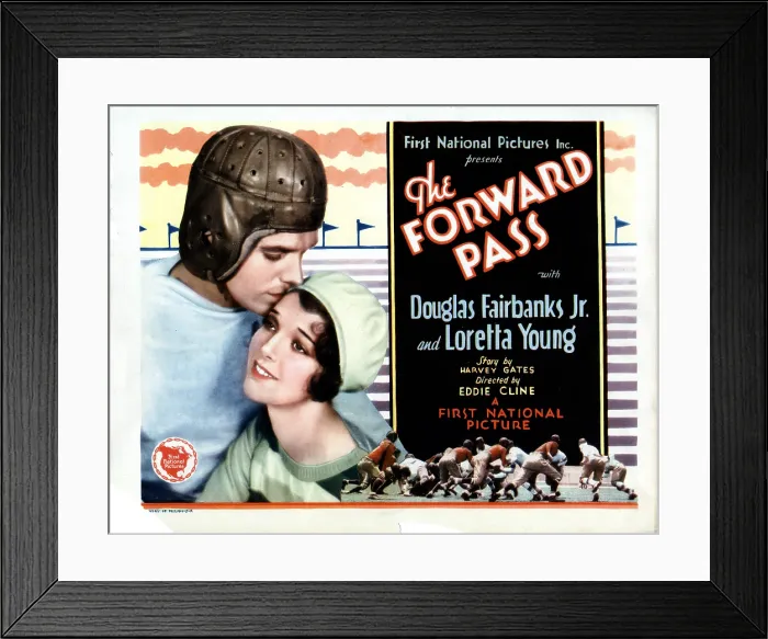 Framed Print : THE FORWARD PASS, from left, Douglas Fairbanks, Jr. Loretta Young, 1929