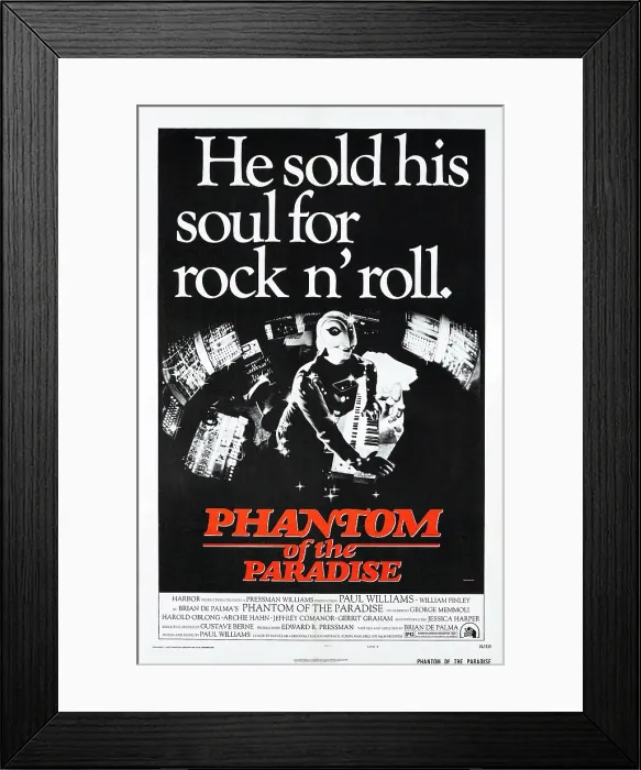 Framed Print : films by brianPHANTOM OF THE PARADISE, US poster, William Finley, 1974. TM and Copyright 20th Century Fox Film Corp. All rights reserved. / courtesy Everett Collection