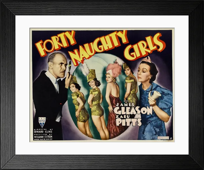 Framed Print : FORTY NAUGHTY GIRLS, left: James Gleason, right: Zasu Pitts, 1937 Framed Print : FORTY NAUGHTY GIRLS, left: James Gleason, right: Zasu Pitts, 1937