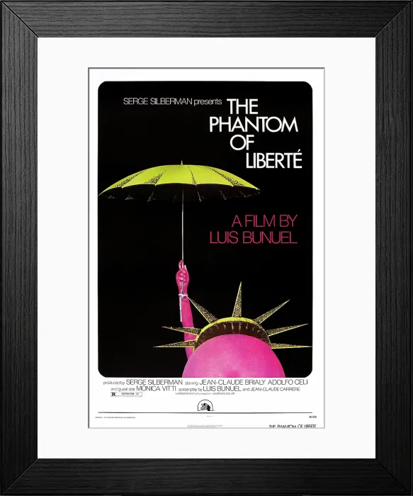 Framed Print : THE PHANTOM OF LIBERTY, (aka THE PHANTOM OF LIBERTE, aka LE FANTOME DE LA LIBERTE), US poster art, 1974. TM & Copyright 20th Century-Fox Film Corp Framed Print : THE PHANTOM OF LIBERTY, (aka THE PHANTOM OF LIBERTE, aka LE FANTOME DE LA LIBERTE), US poster art, 1974. TM & Copyright 20th Century-Fox Film Corp