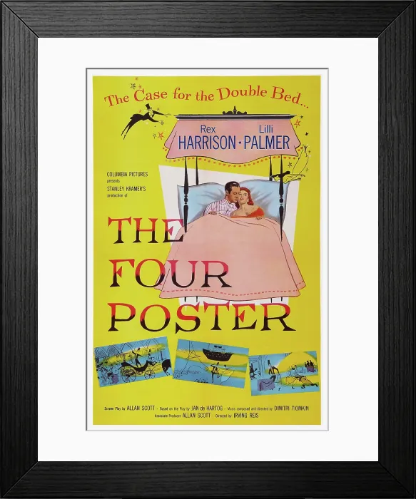 Framed Print : THE FOUR POSTER, US poster art, from left: Rex Harrison, Lilli Palmer, 1952