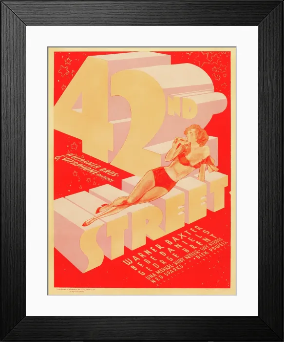 Framed Print : 42ND STREET, U.S. window card, 1933