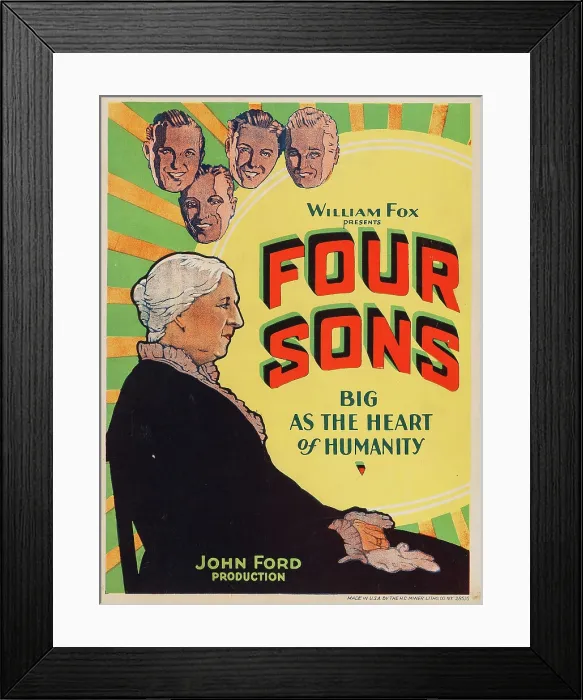 Framed Print : FOUR SONS, US poster art, 1928. TM & Copyright 20th Century-Fox Film Corp. All rights reserved / courtesy Everett Collection