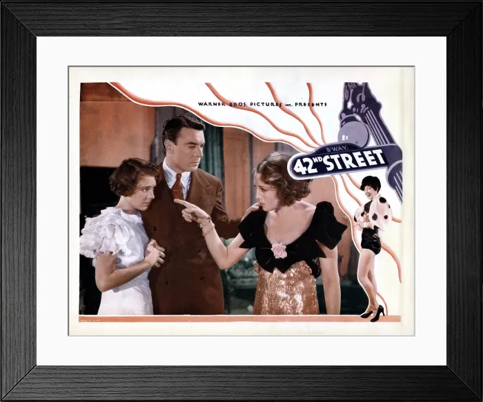 Framed Print : 42nd STREET, from left, Ruby Keeler, George Brent, Bebe Daniels, 1933