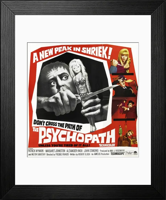 Framed Print : THE PSYCHOPATH, US lobbycard, 1966 Framed Print : THE PSYCHOPATH, US lobbycard, 1966
