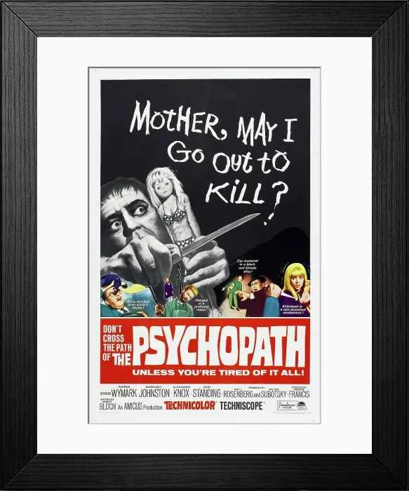 Framed Print : THE PSYCHOPATH, US poster, 1966