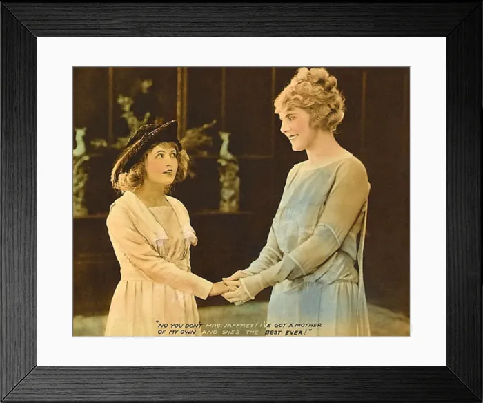 Framed Print : A GIRL NAMED MARY, l-r: Marguerite Clark, Kathlyn Williams on lobbycard, 1919