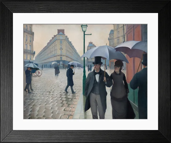 Framed Print : Paris Street; Rainy Day, 1877, by Gustave Caillebotte, 1848-1895, French painting, impressionist, oil on canvas