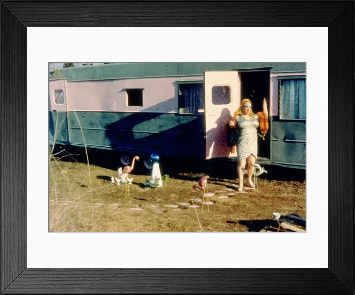 Framed Print : PINK FLAMINGOS, Divine, 1972 Framed Print : PINK FLAMINGOS, Divine, 1972