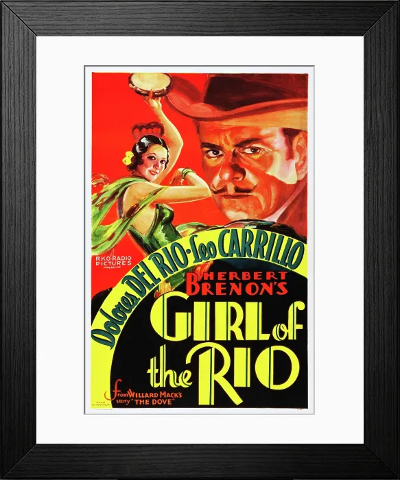Framed Print : GIRL OF THE RIO, US poster, from left: Dolores del Rio, Leo Carrillo, 1932