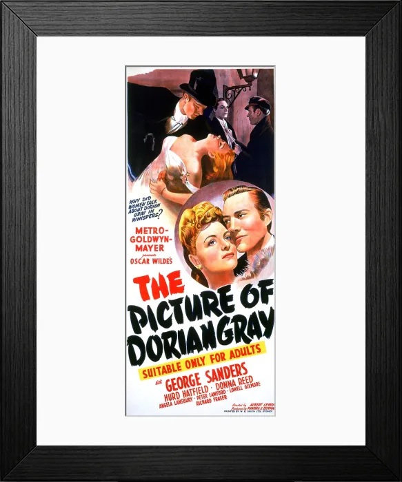 Framed Print : THE PICTURE OF DORIAN GRAY, Donna Reed, Hurd Hatfield, 1945