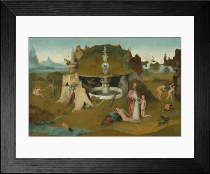 Framed Print : The Garden of Paradise, 1504-1514, by Imitator of Hieronymus Bosch, 1450-1516, Netherlandish painting, oil on panel Framed Print : The Garden of Paradise, 1504-1514, by Imitator of Hieronymus Bosch, 1450-1516, Netherlandish painting, oil on panel
