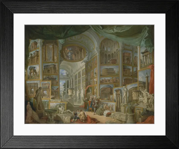Framed Print : ANCIENT ROME, by Giovanni Paolo Panini, 1757, Italian painting, oil on canvas