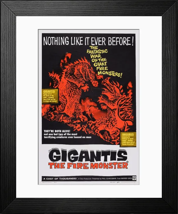 Framed Print : GIGANTIS THE FIRE MONSTER, (aka GODZILLA RAIDS AGAIN, aka GOJIRA NO GYAKUSHU, aka GOJIRA STRIKES AGAIN)