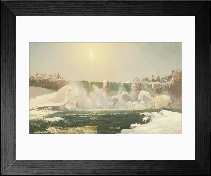 Framed Print : Niagara Falls in Winter, 1868, by Jasper Francis Cropsey, 1823-1900, American painting, oil on canvas