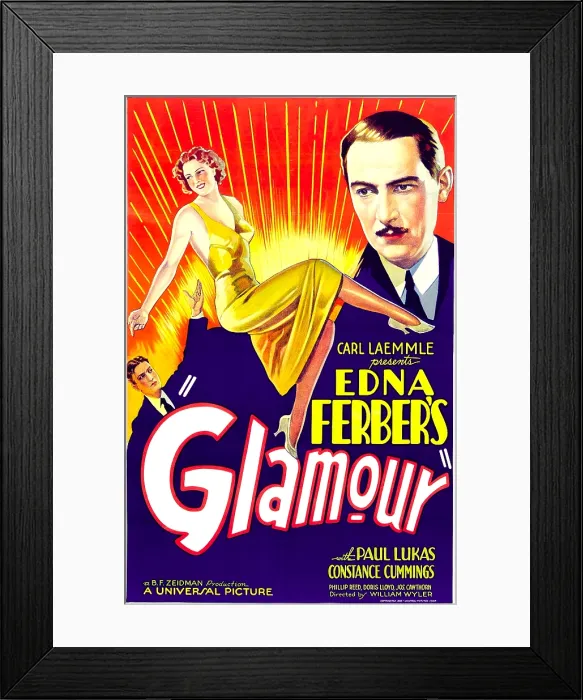 Framed Print : GLAMOUR, center: Constance Cummings, right: Paul Lukas, 1934
