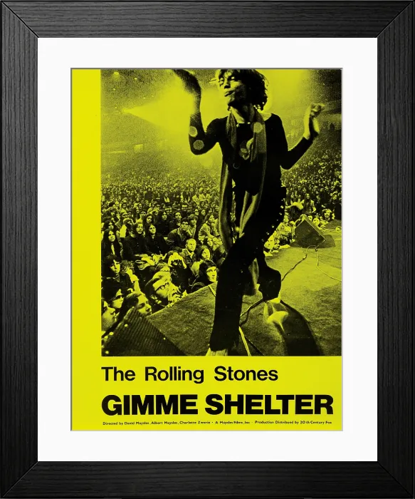 Framed Print : GIMME SHELTER, Mick Jagger, 1970