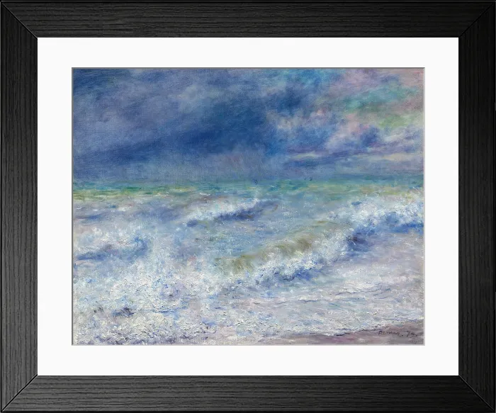Framed Print : Seascape, 1879, by Pierre-Auguste Renoir, 1841-1919, French Impressionist painting, Impressionism, oil on canvas Framed Print : Seascape, 1879, by Pierre-Auguste Renoir, 1841-1919, French Impressionist painting, Impressionism, oil on canvas