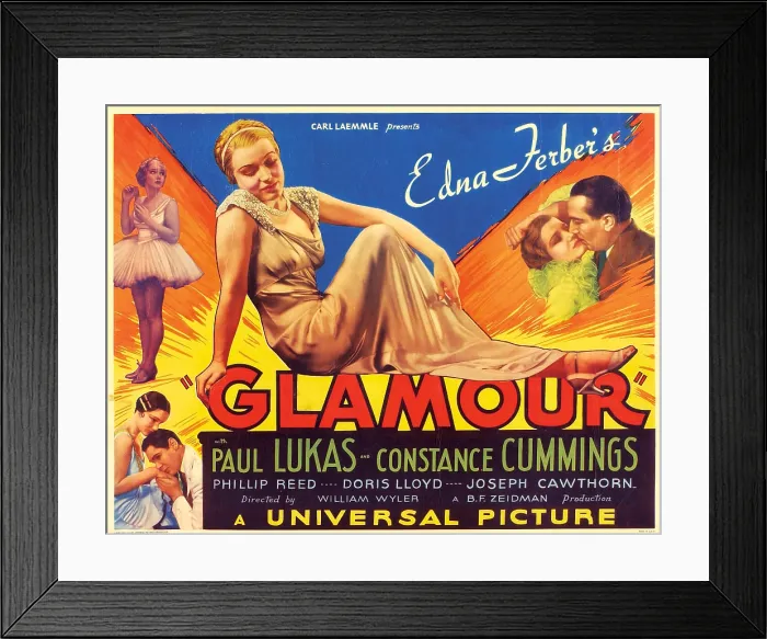 Framed Print : GLAMOUR, center: Constance Cummings, 1934 Framed Print : GLAMOUR, center: Constance Cummings, 1934