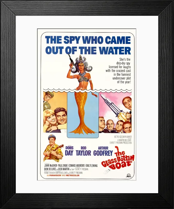 Framed Print : THE GLASS BOTTOM BOAT, Edward Andrews, Doris Day, Arthur Godfrey, Rod Taylor, Paul Lynde, John McGiver, Dom DeLuise, Eric Fleming, Dick Martin, 1966 Framed Print : THE GLASS BOTTOM BOAT, Edward Andrews, Doris Day, Arthur Godfrey, Rod Taylor, Paul Lynde, John McGiver, Dom DeLuise, Eric Fleming, Dick Martin, 1966