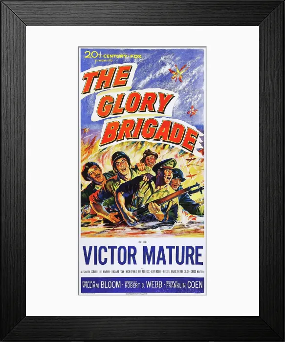 Framed Print : THE GLORY BRIGADE, US poster, Victor Mature (second from left), 1953, TM & Copyright 20th Century Fox Film Corp. / courtesy Everett Collection