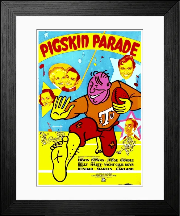 Framed Print : PIGSKIN PARADE, from bottom left: Arline Judge, Betty Grable, Johnny Downs, Tony Martin, Jack Haley, 1936, TM and Copyright 20th Century Fox Film Corp