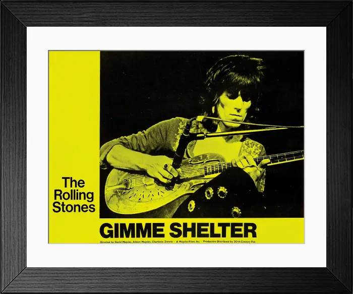 Framed Print : GIMME SHELTER, Keith Richards, 1970