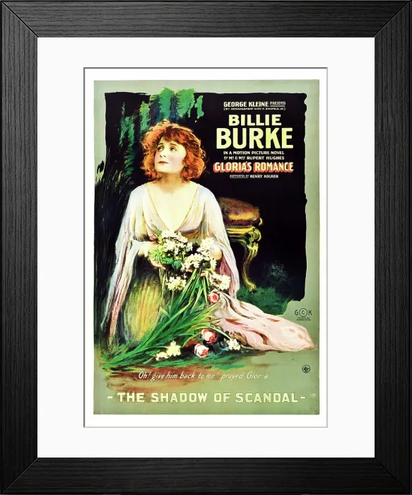 Framed Print : GLORIA'S ROMANCE, Billie Burke, chapter The Shadow of Scandal, 1916 Framed Print : GLORIA'S ROMANCE, Billie Burke, chapter The Shadow of Scandal, 1916