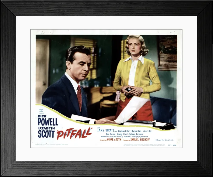 Framed Print : PITFALL, Dick Powell, lizabeth Scott, 1948 Framed Print : PITFALL, Dick Powell, lizabeth Scott, 1948