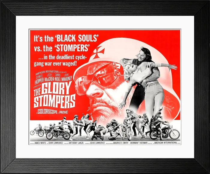 Framed Print : THE GLORY STOMPERS, lower left: Dennis Hopper (bearded man wrestling, upright), 1967 Framed Print : THE GLORY STOMPERS, lower left: Dennis Hopper (bearded man wrestling, upright), 1967