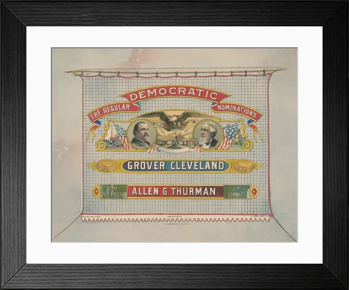 Framed Print : Democratic campaign poster for the 1888 Presidential election Framed Print : Democratic campaign poster for the 1888 Presidential election