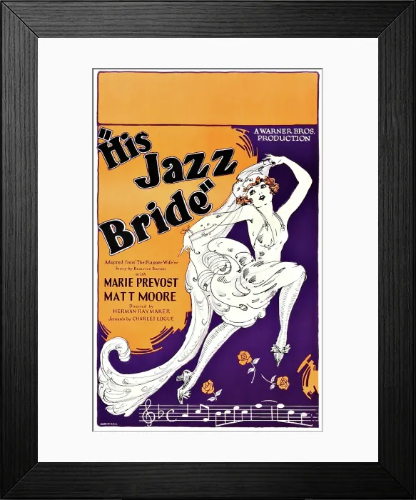 Framed Print : HIS JAZZ BRIDE, US poster, 1926 Framed Print : HIS JAZZ BRIDE, US poster, 1926